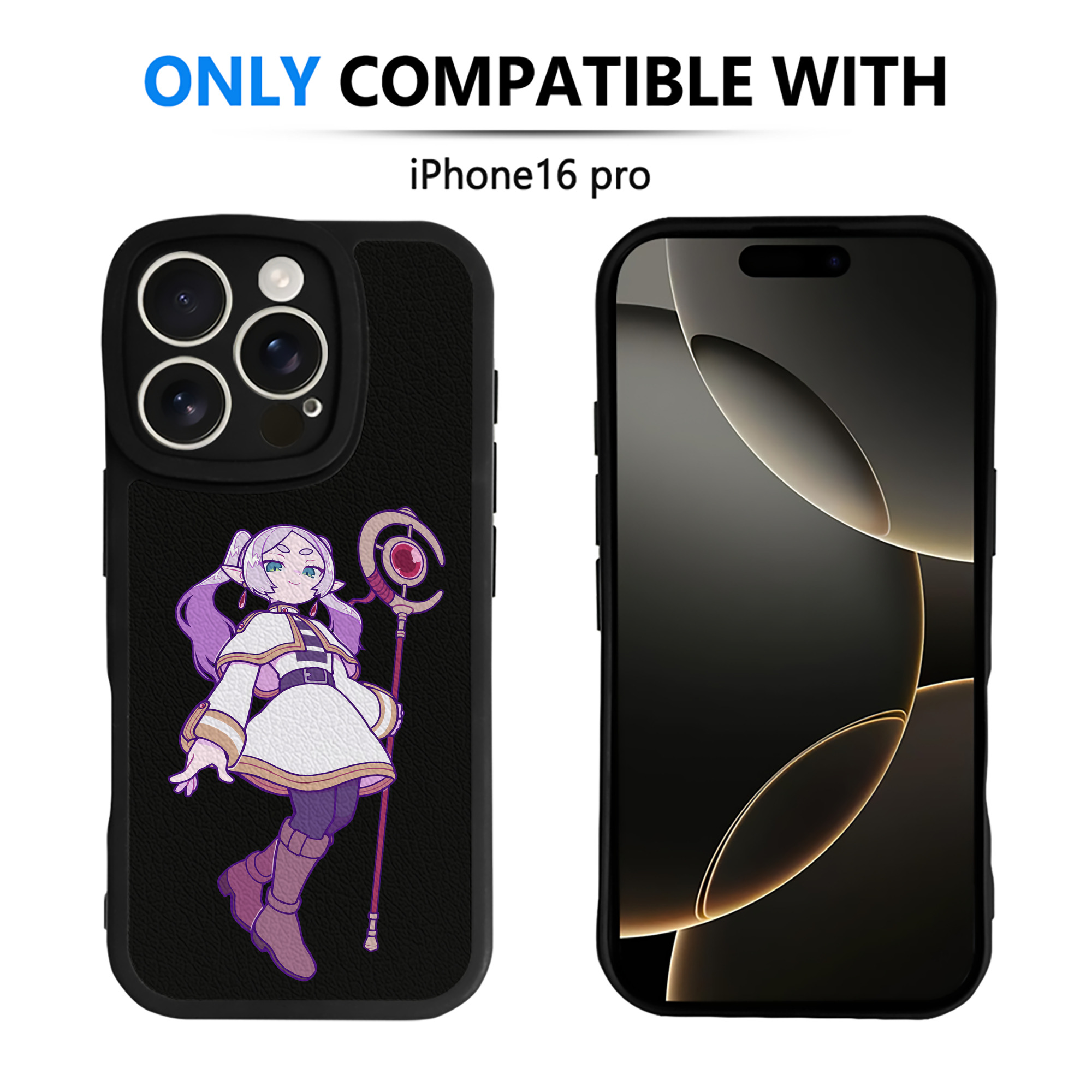 （画像用） 葬送のフリーレン Frieren 【iPhone 16シリーズ対応】シリコンスマホケース（レザー調） 材質：シリコン